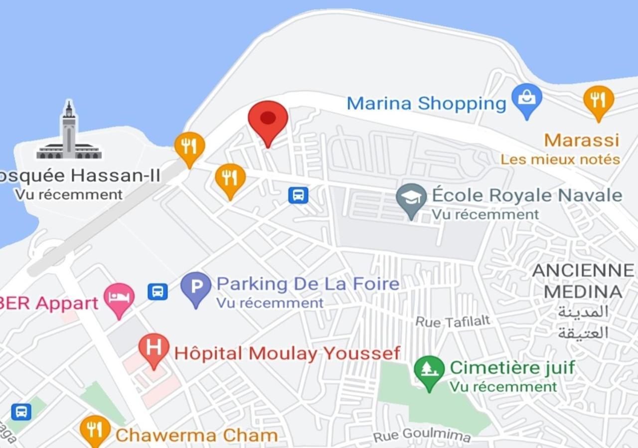 Modern Apartment Opposite The Hassan2 Mosque, Very Well Equipped And Stylish, 85 M2 With Gym And Direct Sea View With Underground Garage , Prohibits Unmarried Couples Of Arab Origin Касабланка Екстер'єр фото